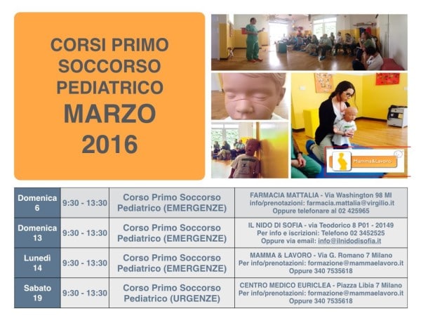 Calendario Corsi locandina Marzo 2016